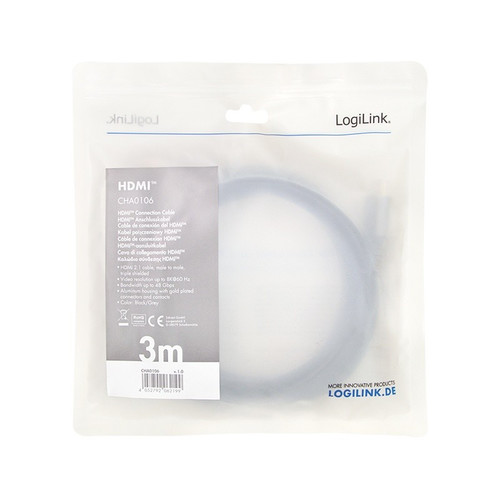 LogiLink Cable HDMI 2.1 8K/60Hz 3m