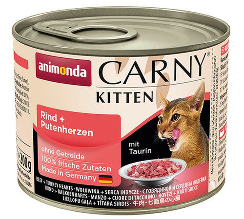 Animonda Carny Kitten Cat Food Beef & Turkey Hearts 200g