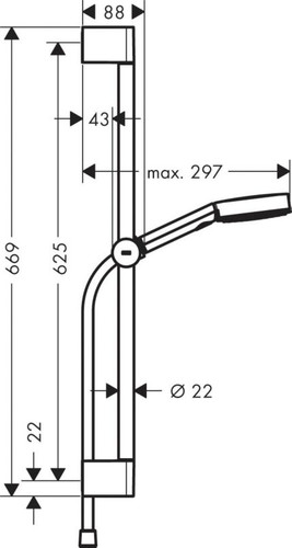 Hansgrohe Shower Set with 3 functions Pulsify