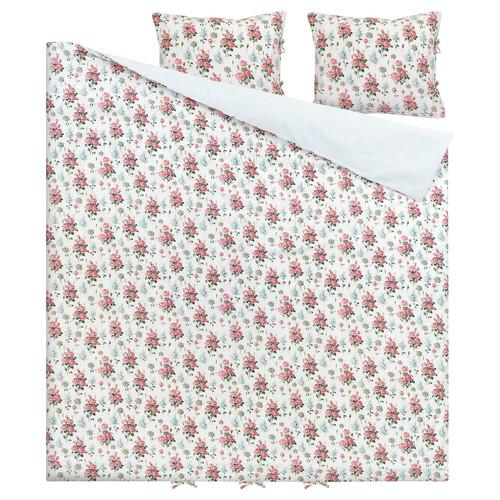 EMMIE SÖT Duvet cover and 2 pillowcases, multicoloured, 200x200/50x60 cm