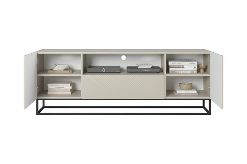 TV Cabinet Asha 167cm, cashmere/black