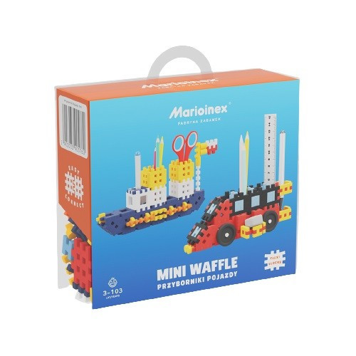 Marioinex Mini Waffle - Organiser Vehicles 140pcs 3+