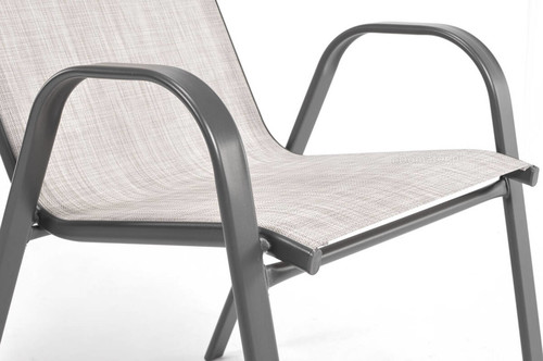 Garden Chair Porto, metal, grey