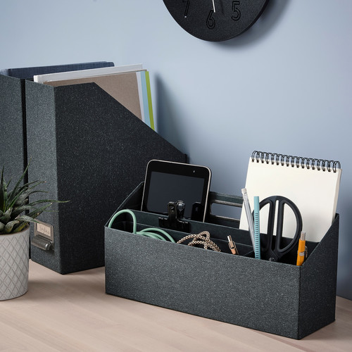 TJOG Desk organiser, dark grey, 34x10x16 cm