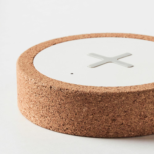 NORDMÄRKE Wireless charger, white, cork