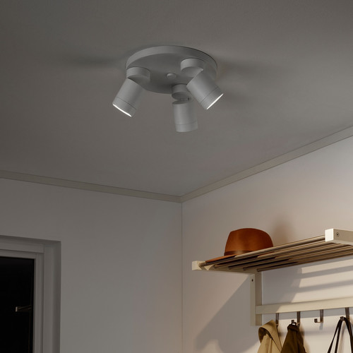 NYMÅNE Ceiling spotlight with 3 spots, white