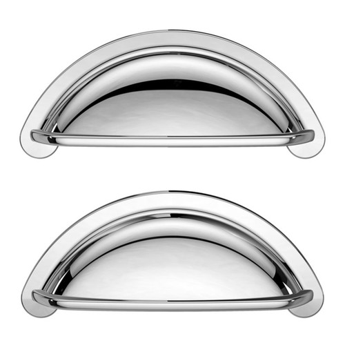 Furniture Handle Chervil shell 94 mm, chrome