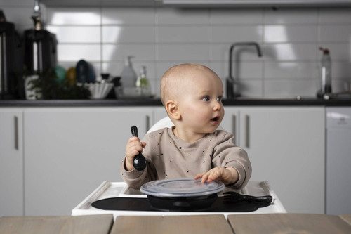 Herobility - Eco Baby Plate - Black 6m+