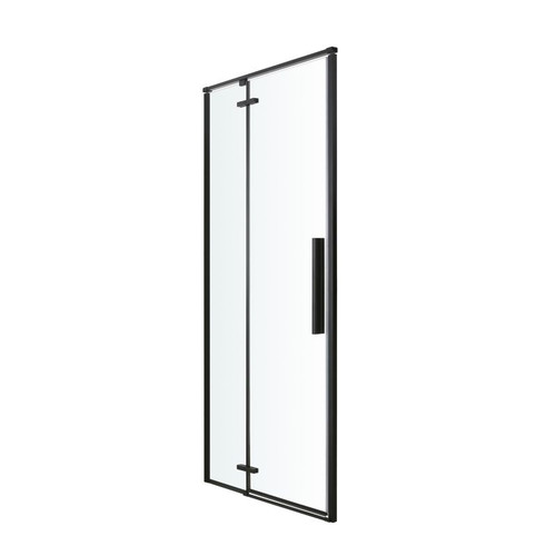 GoodHome Shower Door Ezili 90 cm, black/transparent