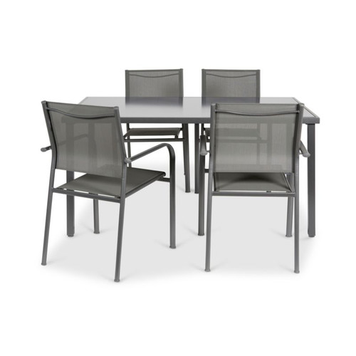 Garden Metal Armchair Dallas, grey