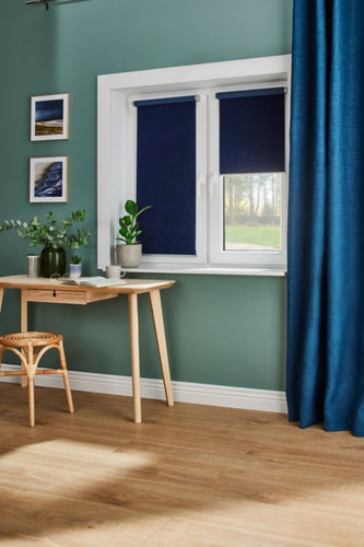 Block-out Roller Blind Velvet 37 x 180 cm, indigo