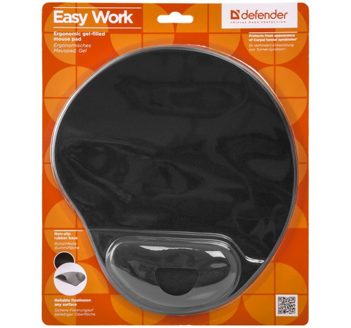Defender Gel Mouse Pad Easy Work, black