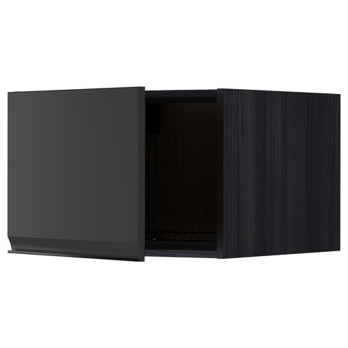 METOD Top cabinet for fridge/freezer, black/Upplöv matt anthracite, 60x40 cm