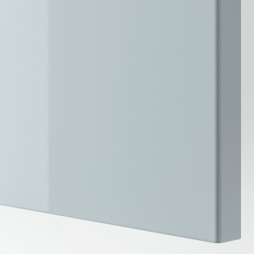 SELSVIKEN Door/drawer front, high-gloss light grey-blue, 60x38 cm