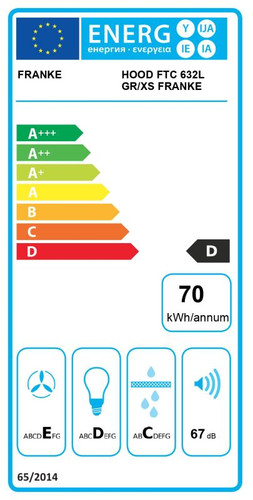 Franke Telescopic Under-cabinet Hood FTC 632L GR/XS