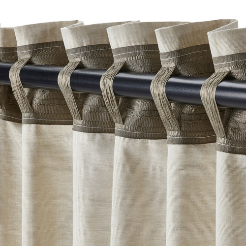 HANNALILL Curtains, 1 pair, light olive-green, 145x300 cm