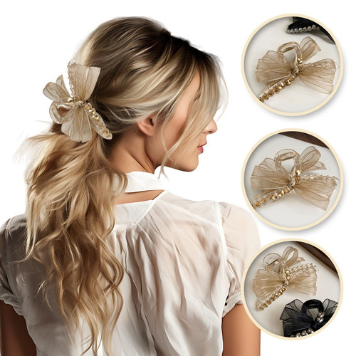 ECARLA Hair Clip, light beige