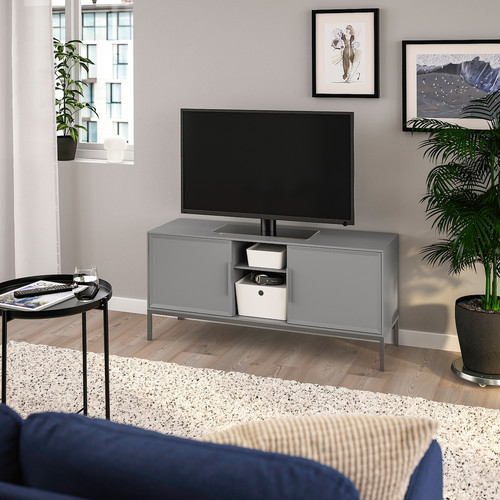 TULLSTORP TV bench, grey, 114x35x53 cm