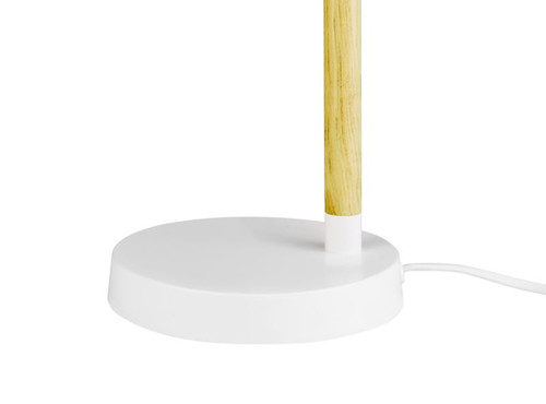 GoodHome Table Lamp Mulanje E27, white/wood