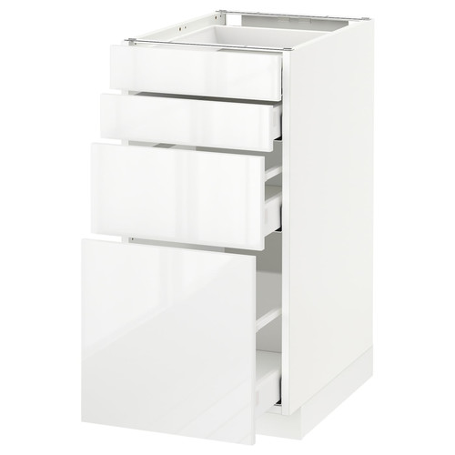 METOD / MAXIMERA Base cab 4 frnts/4 drawers, white/Ringhult white, 40x60 cm