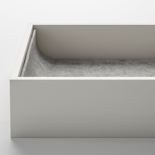 KOMPLEMENT Storage with 4 compartments, light gray, 15x53x5 cm