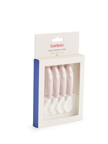 BABYBJÖRN Baby Spoons and Forks, Powder Pink