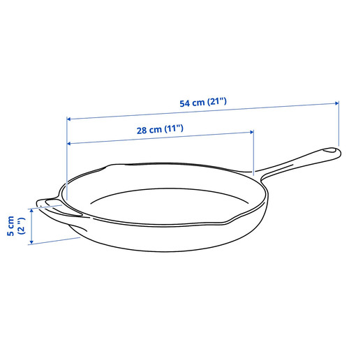 VARDAGEN Frying pan, cast iron, 28 cm