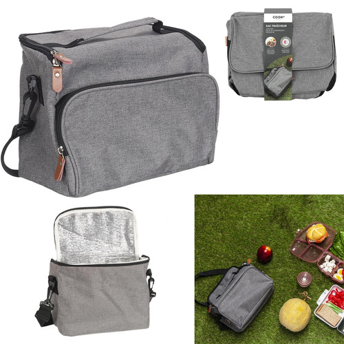 Insulated Lunch Bag Zippi, grey