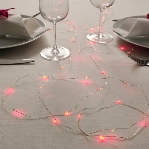 STRÅLA LED lighting chain with 40 lights, battery-operated