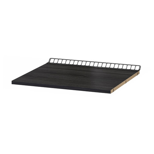 UTRUSTA Fixed ventilated shelf, wood effect black, 60x60 cm