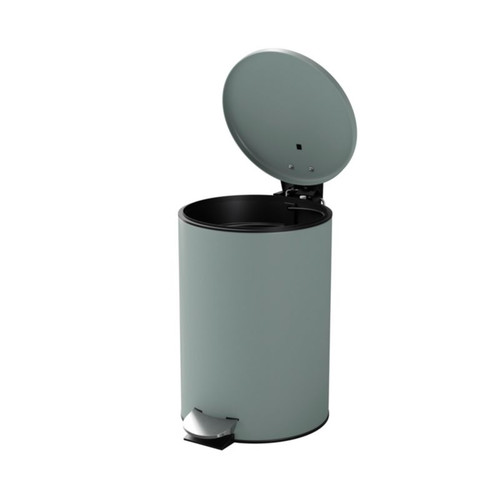 GoodHome Bathroom Waste Bin Koros 3 l, green-grey