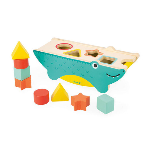 Janod Shape Sorting Crocodile Tropic 12m+