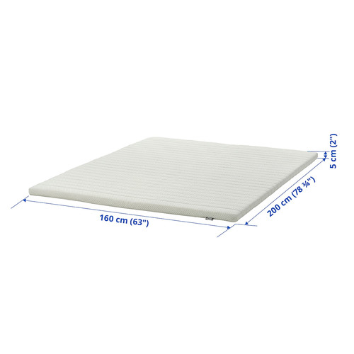 NISSEHOLM Mattress pad, white, 160x200 cm