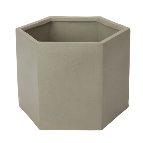 Plant Pot Concrete GoodHome 24 cm, geometric