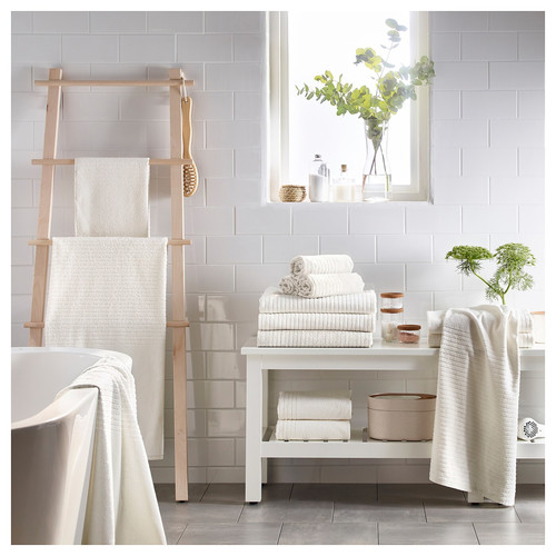 VÅGSJÖN Bath towel, white, 70x140 cm