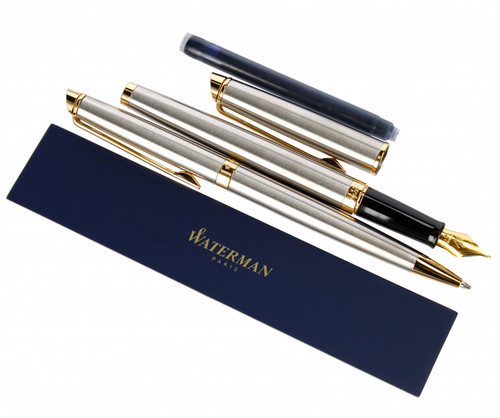 Waterman Gift Set Fountain Pen & Pen Hemisphere Silver GT 2022 ET/WAT/HGT