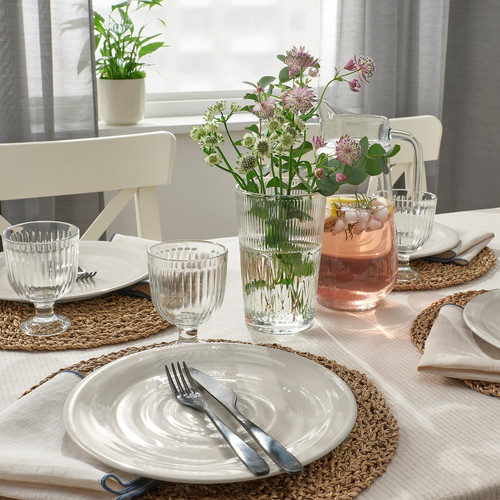 SANDSKÄDDA Plate, light grey-beige, 26 cm