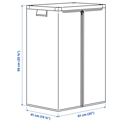 JOSTEIN Cover, transparent/in/outdoor, 61x41x90 cm