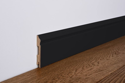 MDF Skirting Board Foge LB3 16 x 100 x 2000 mm, black