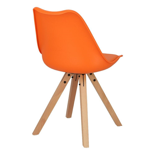 Dining Chair Norden Star Square, natural/orange