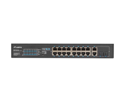 Lanberg Switch 16X 100MB POE+/2X Combo Unmanaged Rack 19" Gigabit Ethernet 250W