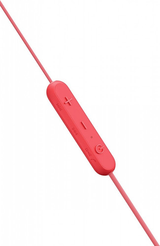 Sony Headphones Earphones WI-C300, red