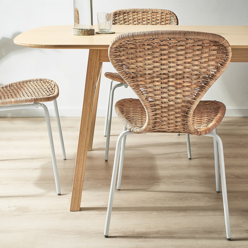 ÄLVSTA Chair, handmade rattan/Sefast white