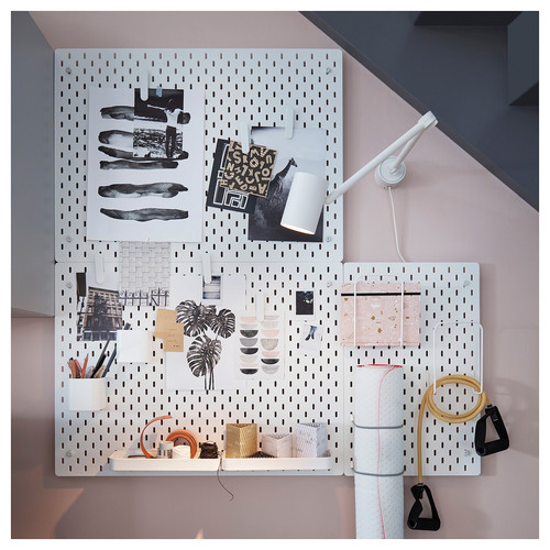 SKÅDIS Pegboard, white, 76x56 cm