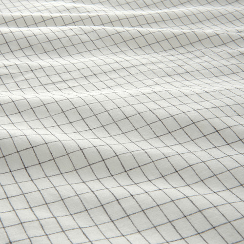 ÅKERFIBBLA Duvet cover and 2 pillowcases, white black/check, 200x200/50x60 cm