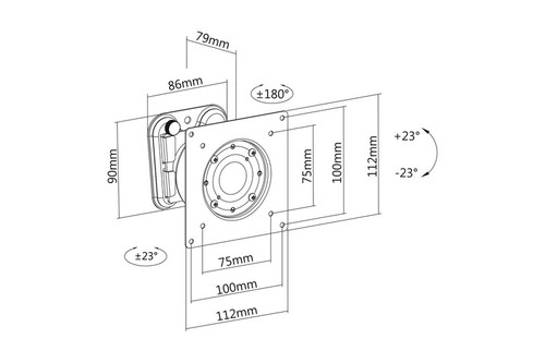 TV Wall Mount up to 27" 15kg DA-90308, black