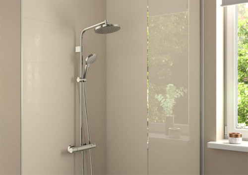 Hansgrohe Shower set with Thermostatic Mixer Waterforms, chrome