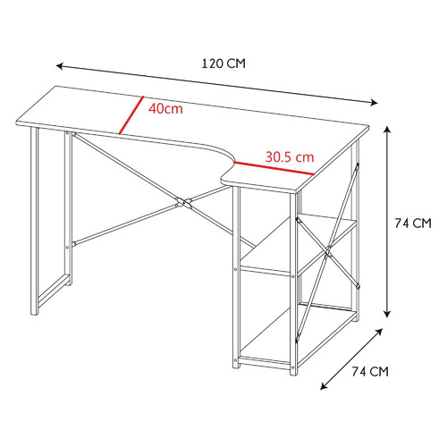 Corner Desk Stand, black