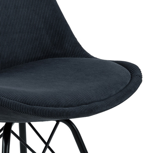 Chair Eris, corduroy, anthracite