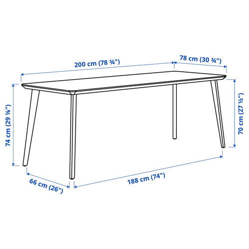 LISABO / ÄLVSTA Table and 4 chairs, ash veneer/rattan white, 140x78 cm